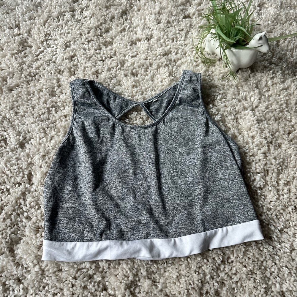 Cute gray and white track street back peek casual loungey skate XL sport…